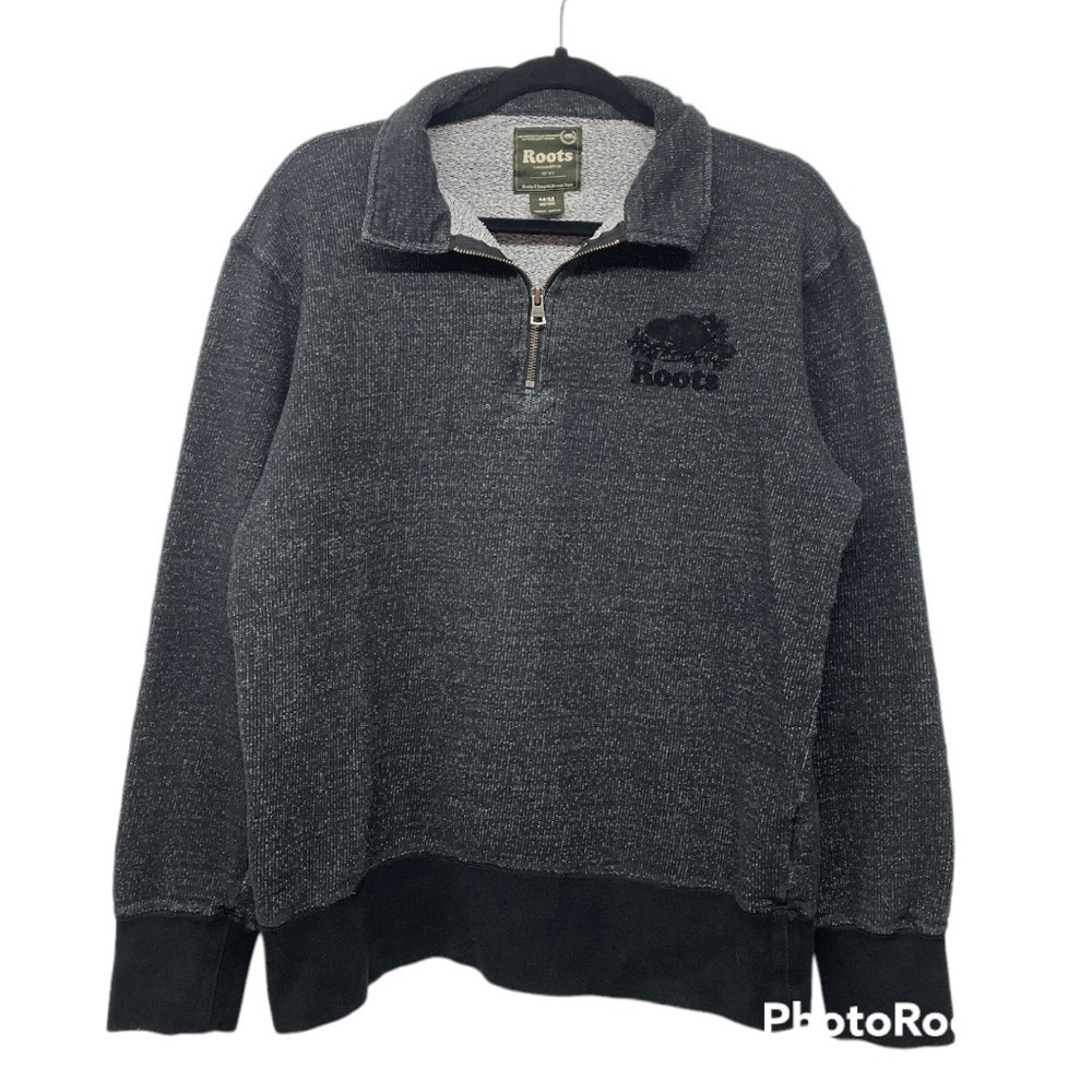 Roots Canada Men's Quarter Zip Pullover Sweater Size Medium